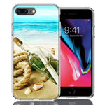 Apple iPhone 7/8 Plus Beach Message Bottle Design Double Layer Phone Case Cover