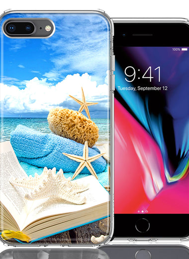 Apple iPhone 7/8 Plus Beach Reading Design Double Layer Phone Case Cover