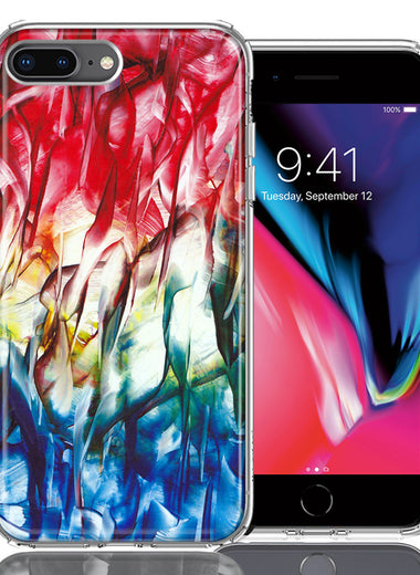 Apple iPhone 7/8 Plus Land Sea Abstract Design Double Layer Phone Case Cover