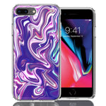 Apple iPhone 7/8 Plus Purple Paint Swirl Design Double Layer Phone Case Cover