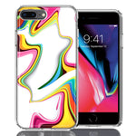 Apple iPhone 7/8 Plus Rainbow Abstract Design Double Layer Phone Case Cover