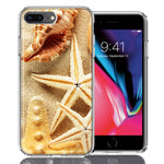 Apple iPhone 7/8 Plus Sand Shells Starfish Design Double Layer Phone Case Cover