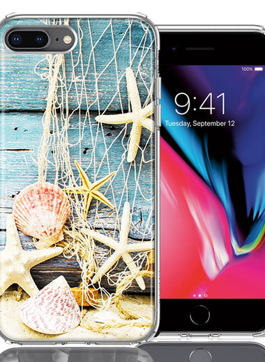Apple iPhone 7/8 Plus Starfish Net Design Double Layer Phone Case Cover