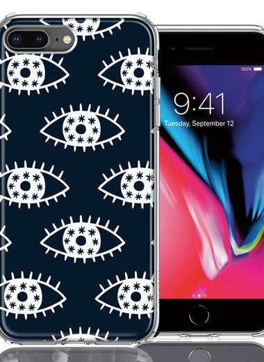 Apple iPhone 7/8 Plus Starry Evil Eyes Design Double Layer Phone Case Cover