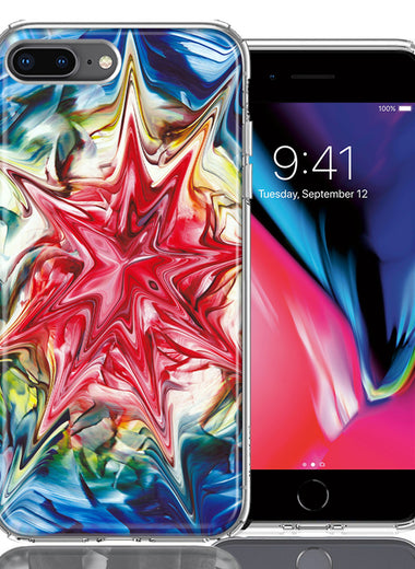 Apple iPhone 7/8 Plus Tie Dye Abstract Design Double Layer Phone Case Cover