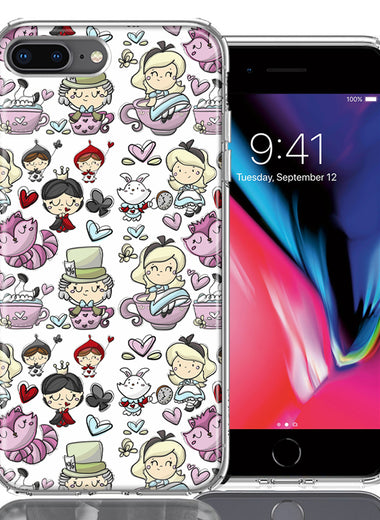 Apple iPhone 7/8 Plus Wonderland Design Double Layer Phone Case Cover