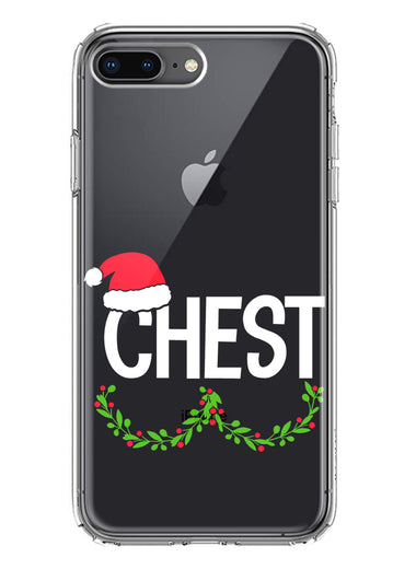 Apple iPhone 8 Plus Christmas Funny Ornaments Couples Chest Nuts Hybrid Protective Phone Case Cover