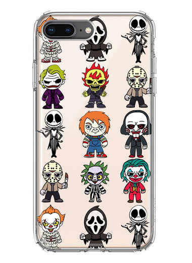 Apple iPhone 8 Plus Cute Classic Halloween Spooky Cartoon Characters Hybrid Protective Phone Case Cover