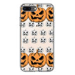 Apple iPhone 8 Plus Halloween Spooky Horror Scary Jack O Lantern Pumpkins Hybrid Protective Phone Case Cover