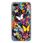 Apple iPhone 8 Plus Psychedelic Trippy Butterflies Pop Art Hybrid Protective Phone Case Cover