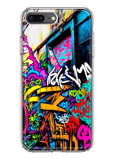 Apple iPhone 8 Plus Urban Graffiti Street Art Painting Hybrid Protective Phone Case Cover