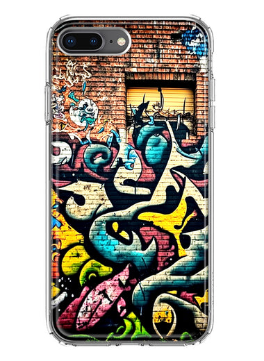 Apple iPhone 8 Plus Urban Graffiti Wall Art Painting Hybrid Protective Phone Case Cover