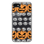 Apple iPhone SE 2nd 3rd Generation Halloween Spooky Horror Scary Jack O Lantern Pumpkins Hybrid Protective Phone Case Cover
