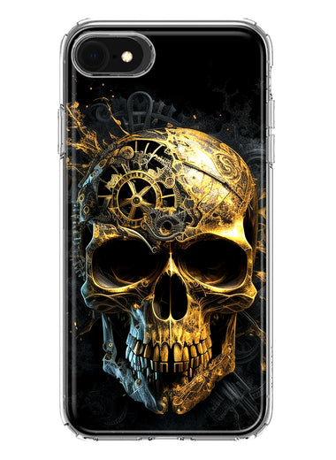 Apple iPhone 6/7/8/SE 2020/SE 3 2022 Steampunk Skull Science Fiction Machinery Double Layer Phone Case Cover