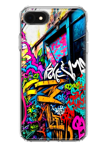 Apple iPhone SE 2nd 3rd Generation Urban Graffiti Street Art Painting Hybrid Protective Phone Case Cover