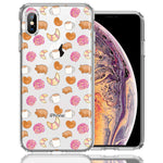 Apple iPhone XS Max Mexican Pan Dulce Cafecito Coffee Concha Polka Dots Double Layer Phone Case Cover