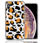 Apple iPhone XS Max Classic Animal Wild Leopard Jaguar Print Double Layer Phone Case Cover