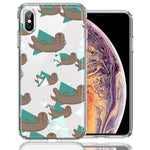 Apple iPhone XS Max Cute Otter Design Double Layer Phone Case Cover