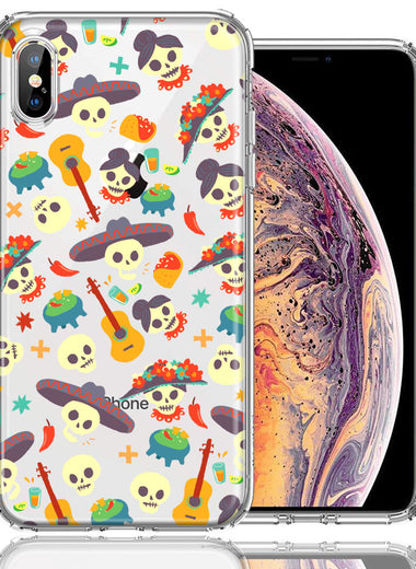 Apple iPhone XS/X Day of the Dead Design Double Layer Phone Case Cover