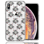 Apple iPhone XS Max Fierce Tiger Polkadots Design Double Layer Phone Case Cover