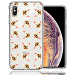Apple iPhone XS Max Frenchie Bulldog Polkadots Design Double Layer Phone Case Cover