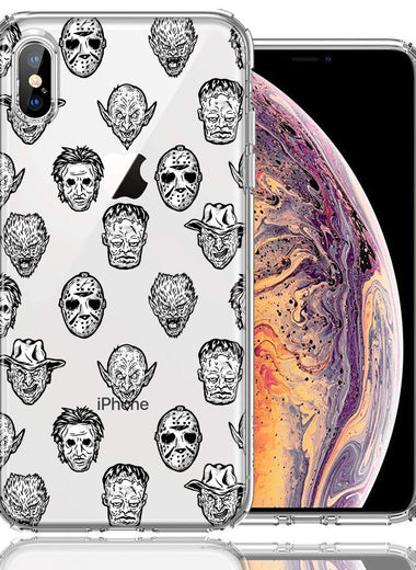 Apple iPhone XS/X Halloween Horror Villans Design Double Layer Phone Case Cover