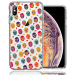 Apple iPhone XS Max Lucha Libre Masks Design Double Layer Phone Case Cover