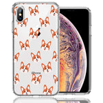 Apple iPhone XS Max Shiba Inu Polkadots Design Double Layer Phone Case Cover