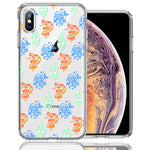 Apple iPhone XS Max Snakes Skulls Roses Design Double Layer Phone Case Cover