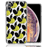 Apple iPhone XS Max Tropical Bananas Design Double Layer Phone Case Cover