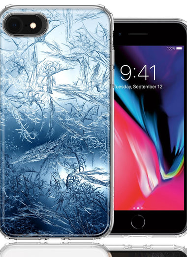 Apple iPhone 7/8/SE Blue Ice Design Double Layer Phone Case Cover