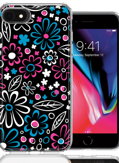 Apple iPhone 7/8/SE Cute Daisies Design Double Layer Phone Case Cover