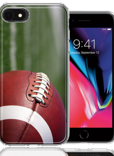 Apple iPhone 7/8/SE Football Design Double Layer Phone Case Cover