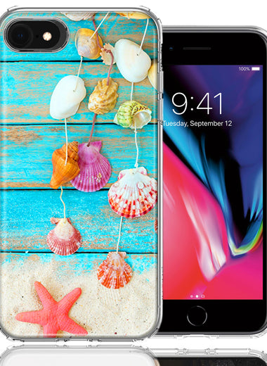 Apple iPhone 7/8/SE Seashell Wind chimes Design Double Layer Phone Case Cover