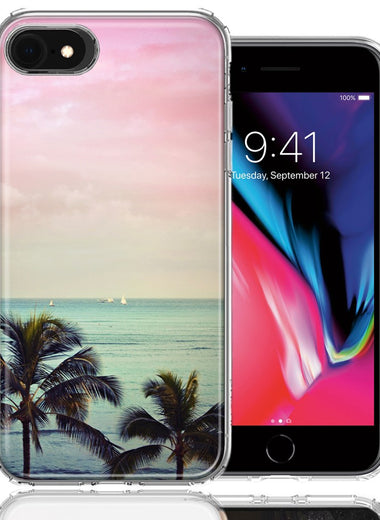 Apple iPhone 7/8/SE Vacation Dreaming Design Double Layer Phone Case Cover