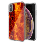 Apple iPhone XR Fire Design Double Layer Phone Case Cover