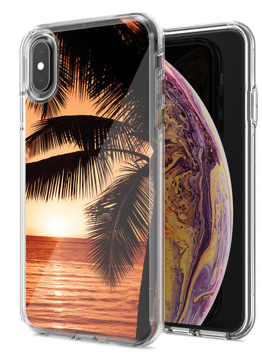 Apple iPhone XR Paradise Sunset Design Double Layer Phone Case Cover