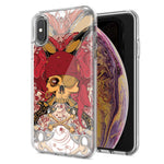 Apple iPhone XR Red Pirate Skull Design Double Layer Phone Case Cover