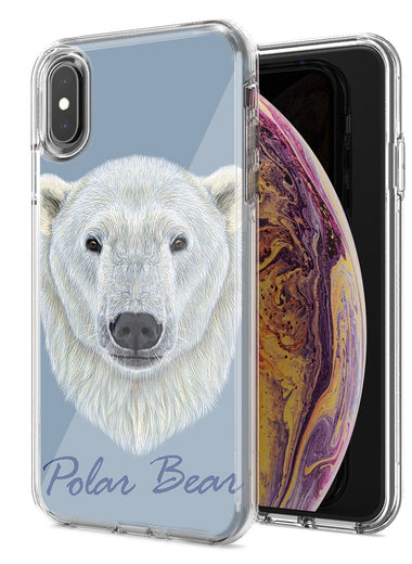 Apple iPhone XR Polar Bear Design Double Layer Phone Case Cover
