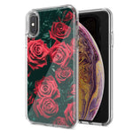 Apple iPhone XR Red Roses Design Double Layer Phone Case Cover
