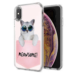 Apple iPhone XR Meowsome Cat Design Double Layer Phone Case Cover