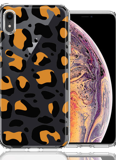 Apple iPhone XR Classic Animal Wild Leopard Jaguar Print Double Layer Phone Case Cover