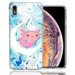 Apple iPhone XR Pink Axolotl Moon Mable Design Double Layer Phone Case Cover