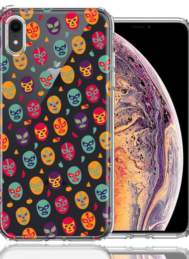 Apple iPhone XR Lucha Libre Masks Design Double Layer Phone Case Cover