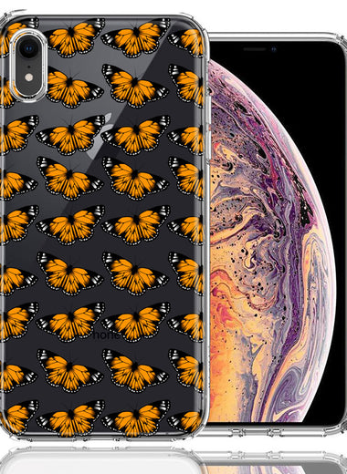 Apple iPhone XR Monarch Butterflies Design Double Layer Phone Case Cover