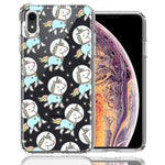 Apple iPhone XR Space Unicorns Design Double Layer Phone Case Cover
