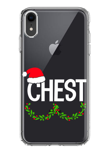 Apple iPhone XR Christmas Funny Ornaments Couples Chest Nuts Hybrid Protective Phone Case Cover