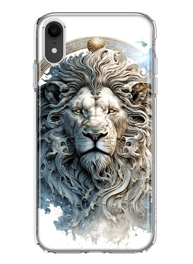 Apple iPhone XR Abstract Lion Sculpture Hybrid Protective Phone Case Cover