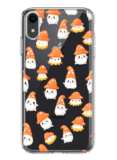 Apple iPhone XR Cute Cartoon Mushroom Ghost Characters Hybrid Protective Phone Case Cover