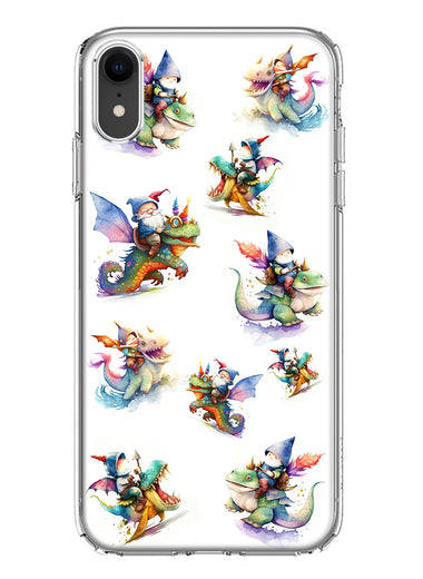 Apple iPhone XR Cute Fairy Cartoon Gnomes Dragons Monsters Hybrid Protective Phone Case Cover